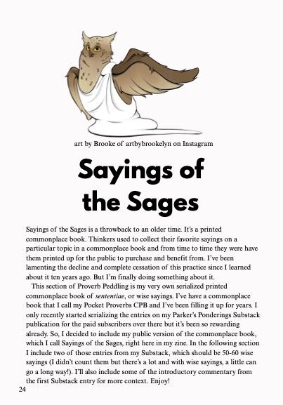 Proverb Peddling Zine Issue 1 - Digital Download (PDF)